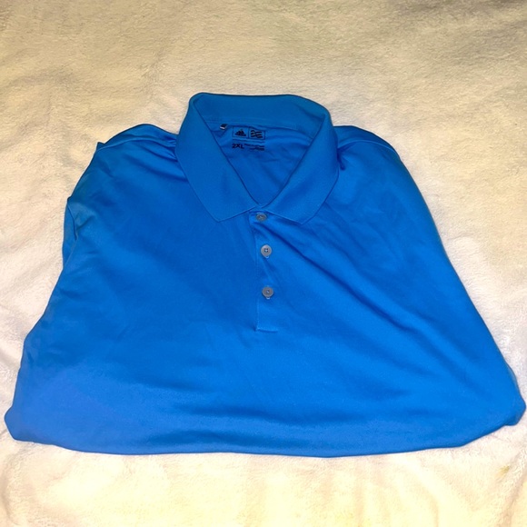 ADIDAS 2XL BLUE GOLF SHIRT - Picture 1 of 5